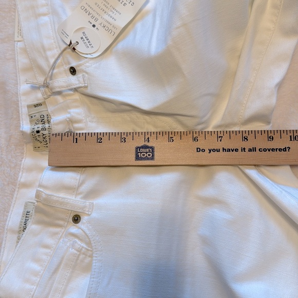 Lucky Brand Sienna Cigarette Slim Boyfriend White Jeans - Picture 10 of 15